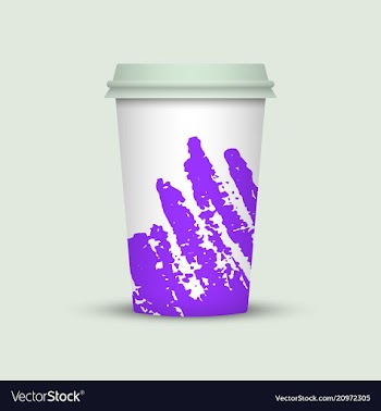 Creative watercolor coffee cup vector image