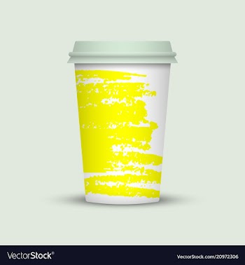 Creative watercolor coffee cup vector image
