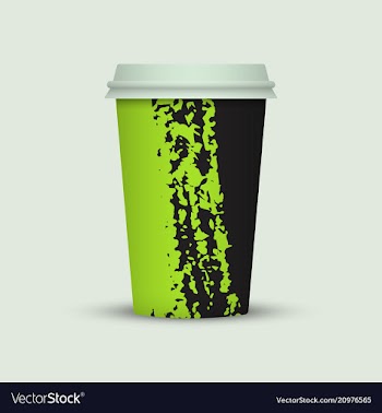 Creative watercolor coffee cup vector image