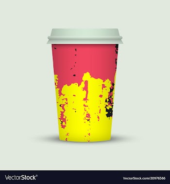 Creative watercolor coffee cup vector image