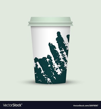 Creative watercolor coffee cup vector image