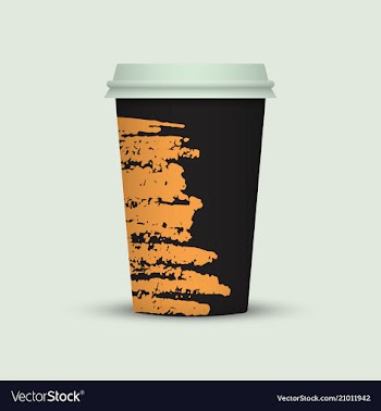 Creative watercolor coffee cup vector image