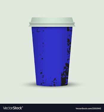 Creative watercolor coffee cup vector image