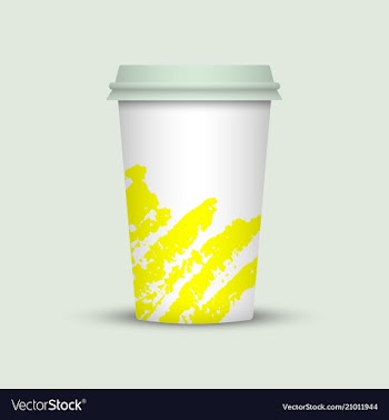 Creative watercolor coffee cup vector image