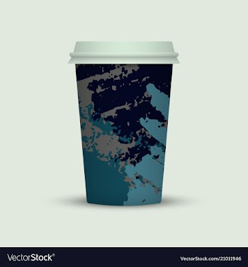Creative watercolor coffee cup vector image
