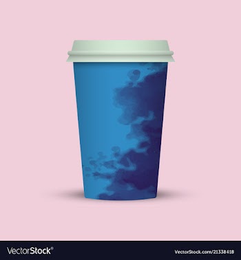 Creative watercolor coffee cup vector image