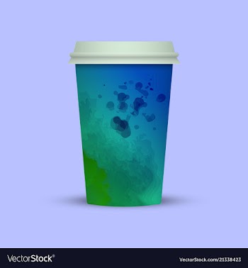 Creative watercolor coffee cup vector image