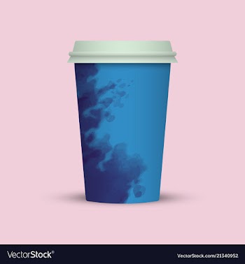 Creative watercolor coffee cup vector image