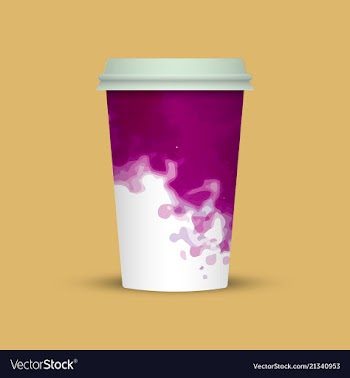 Creative watercolor coffee cup vector image