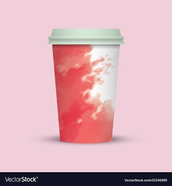 Creative watercolor coffee cup vector image