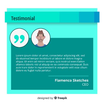 Creative web testimonial design