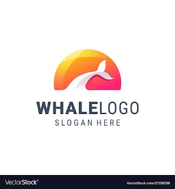 Creative whale logo design vector image