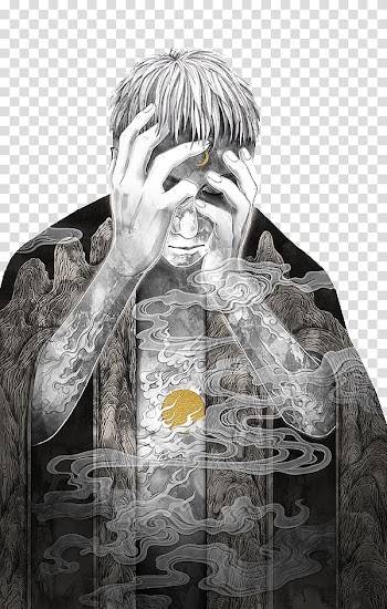 Creative work Illustration, Tired portrait transparent background PNG clipart