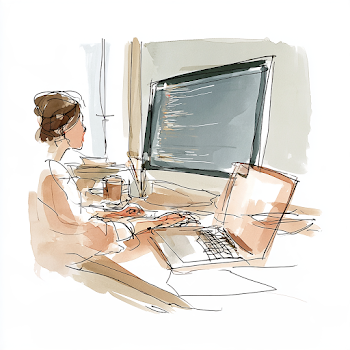 Creative Workspace with Code Development Sketch