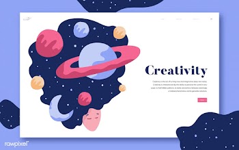 Creativity and space website graphic | Free stock vector - 458342
