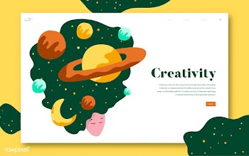 Creativity and space website graphic | Free stock vector - 458371