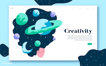 Creativity and space website graphic | Free stock vector - 458393