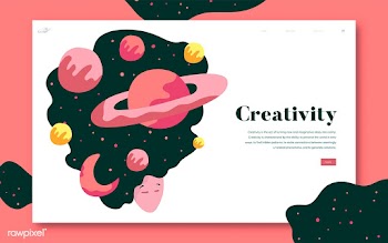 Creativity and space website graphic | Free stock vector - 458465