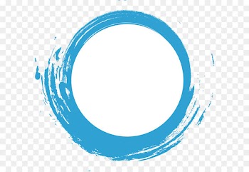Creativity - Blue watercolor dashed circle creative 