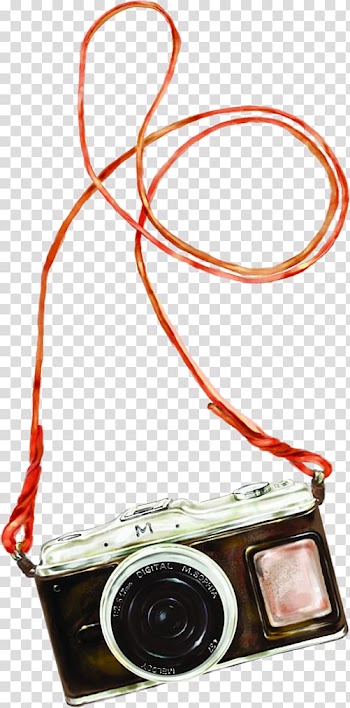 Creativity, Cartoon braided ribbon camera transparent background PNG clipart