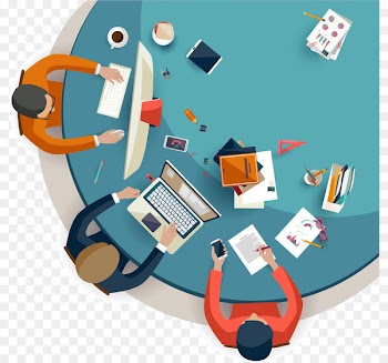 Creativity Flat design Creative services - Vector cartoon figures of office 