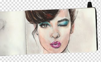 Creativity Watercolor painting Sketchbook Idea, Sneak peek transparent background PNG clipart