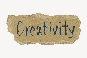 Creativity word sticker, ripped paper | Free PSD - rawpixel