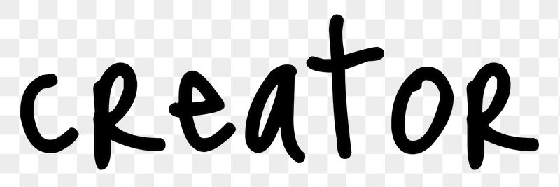 Creator word png, simple typography | Free PNG - rawpixel