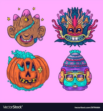 creatures stickers set