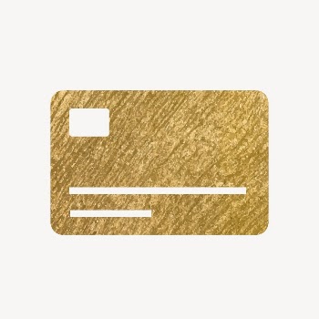 Credit card gold icon, glittery | Free Icons - rawpixel