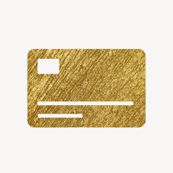 Credit card gold icon, glittery | Free Icons - rawpixel