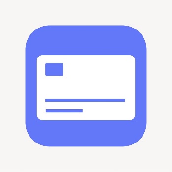 Credit card icon, flat square | Free Icons - rawpixel