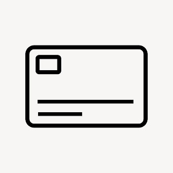 Credit card icon, line art | Free Icons - rawpixel