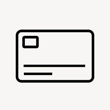 Credit card icon, line art | Free Icons - rawpixel