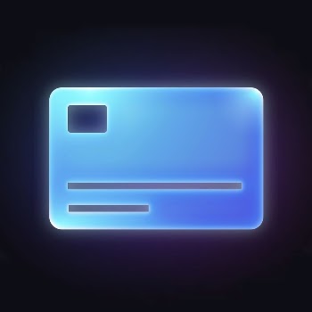Credit card icon, neon glow | Free Icons - rawpixel