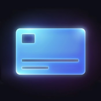 Credit card icon, neon glow | Free Icons - rawpixel