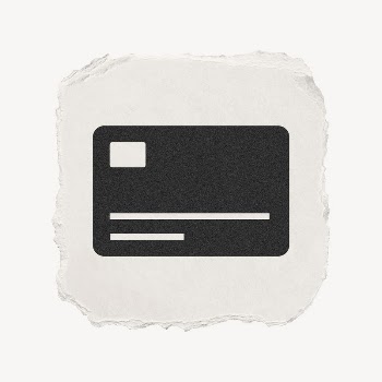 Credit card icon, ripped paper | Free PSD - rawpixel