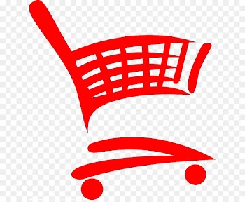 Credit card Shopping cart Finance - Red shopping cart 
