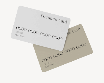 Credit cards mockup, gray 3D | Free PSD Mockup - rawpixel