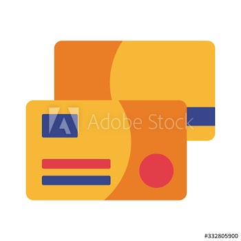 credit cards payment online flat style