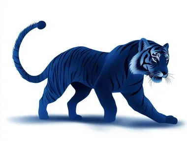 Creeping Tiger Silhouette: A Vector Graphic of Stealth and Power Creeping Tiger Silhouette: A Vector Graphic of Stealth and Power
