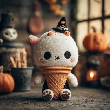 Creepy Cute Skeleton Ice Cream Plush Toy Creepy Cute Skeleton Ice Cream Plush Toy