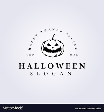 creepy halloween pumpkin logo