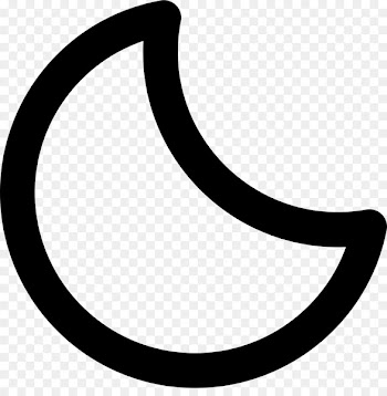 Crescent Lunar phase Outline of the Moon Shape - moon 