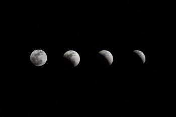 crescent moon digital wallpaper