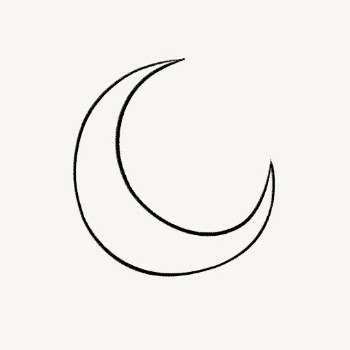 Crescent moon doodle clipart, celestial | Free PSD - rawpixel
