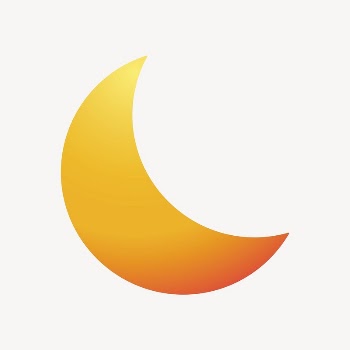 Crescent moon icon, aesthetic gradient | Free Icons - rawpixel
