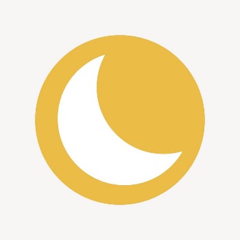 Crescent moon icon, flat graphic | Free Icons - rawpixel
