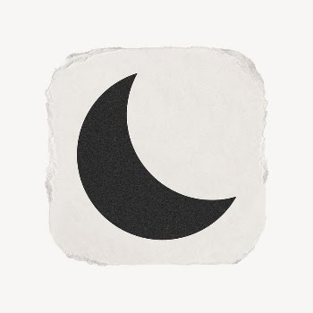 Crescent moon icon, ripped paper | Free Icons - rawpixel
