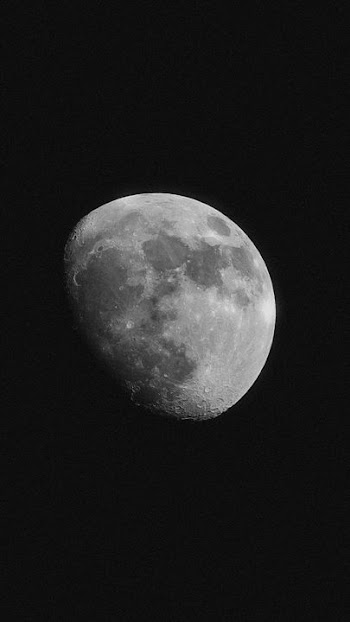 Crescent Moon in Night Sky